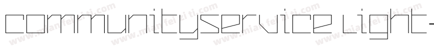 CommunityService Light字体转换